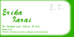 erika karai business card